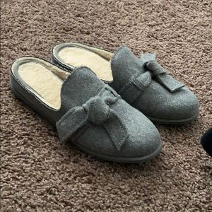 BearPaw Hard Sole Slippers with bow